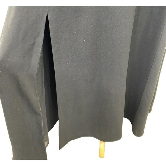 RW & Co Midi Dress Womans Size 14 Black Cap Sleeve Keyhole Back Front Slit Party - Picture 7 of 7